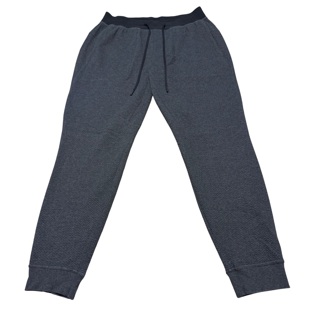 Lululemon L At Ease Jogger M5642S Dark Gray Textured Stretch Gym Taper Casual
